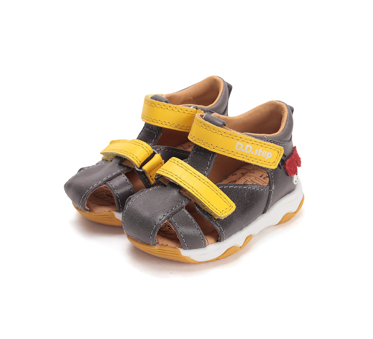 D.D.Step sandale baieti 20-25 Marine Grey cu ursulet