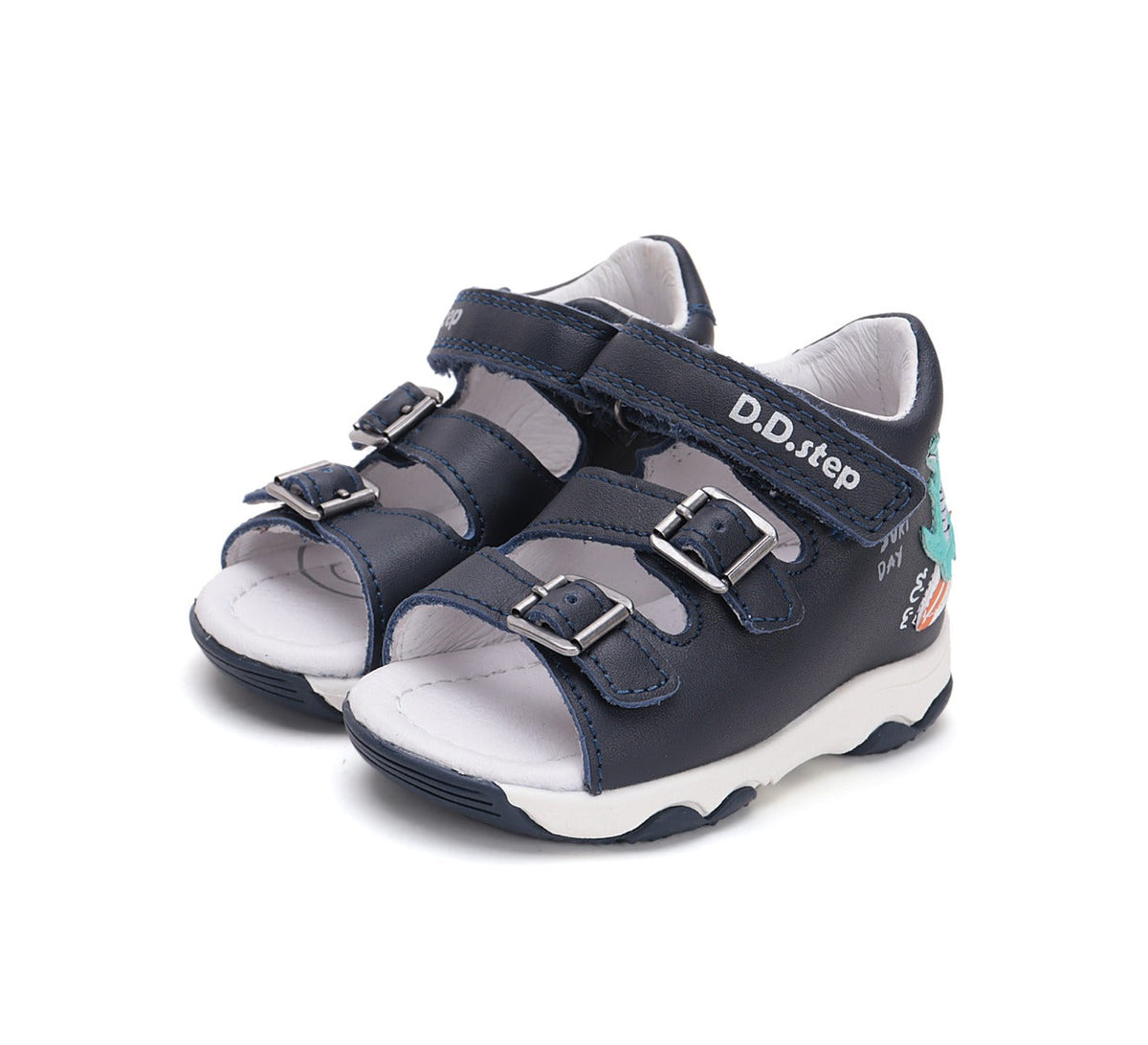 D.D.Step sandale baieti 20-25 Royal Blue cu crocodil Imagine principală a produsului