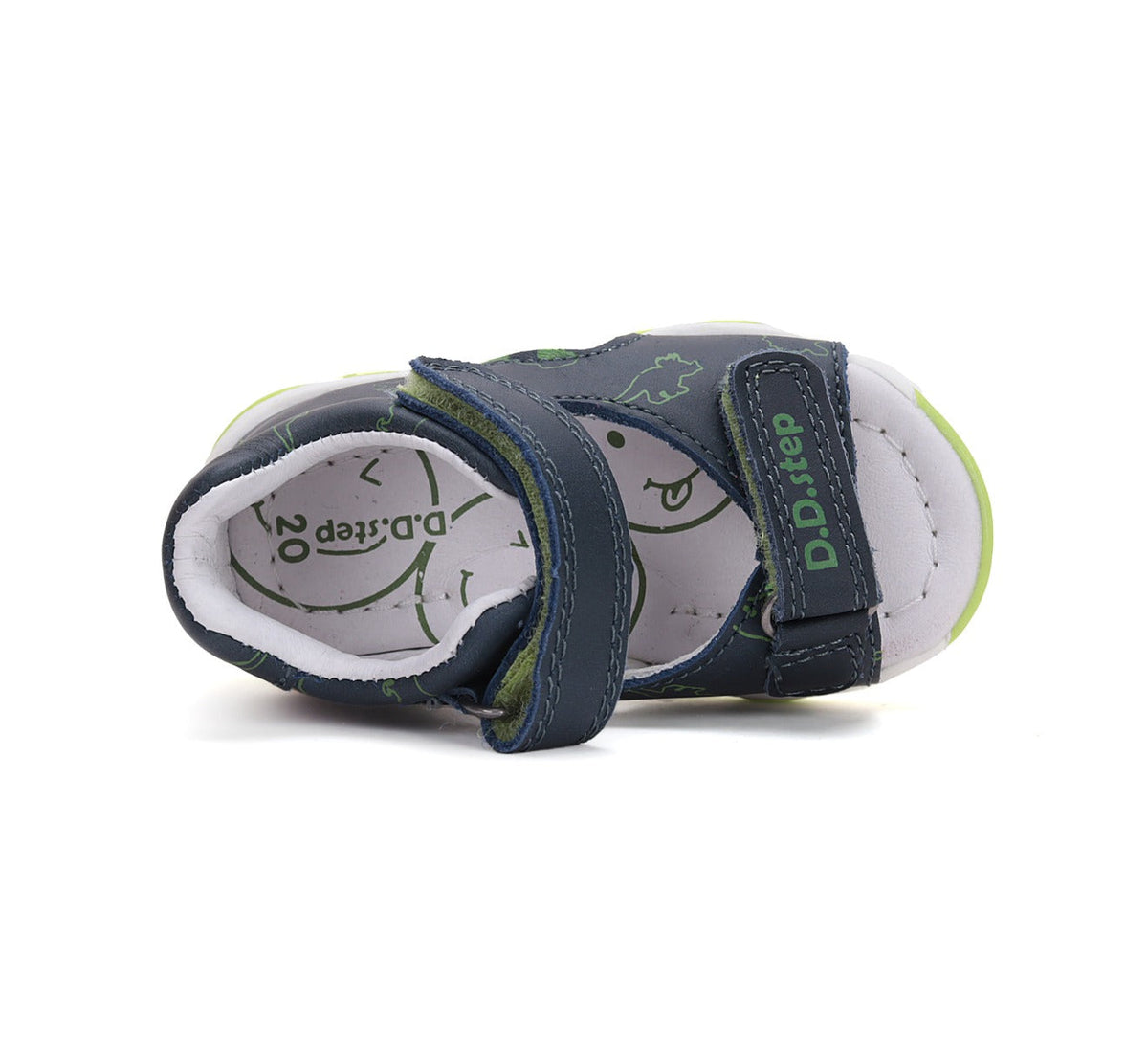 D.D.Step sandale baieti 26-31 Royal Blue cu dino
