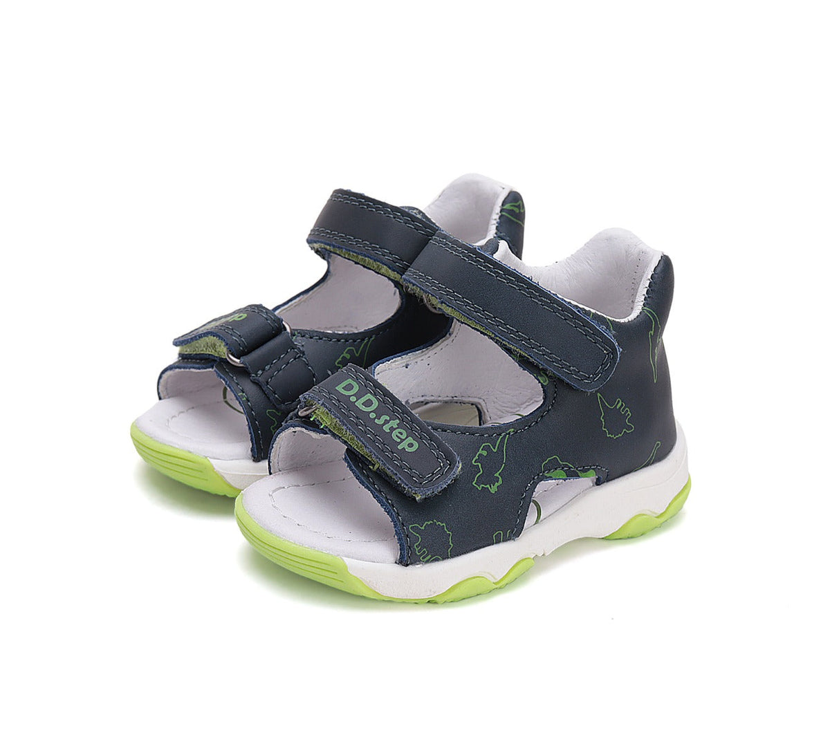 D.D.Step sandale baieti 26-31 Royal Blue cu dino