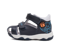 D.D.Step sandale baieti 20-25 Royal Blue cu minge baschet