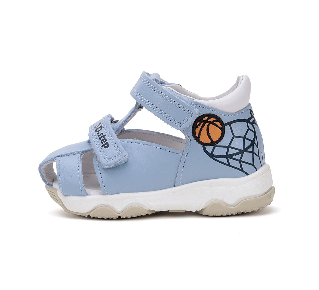 D.D.Step sandale baieti 20-25 Sky Blue cu minge baschet Imagine secundară a produsului