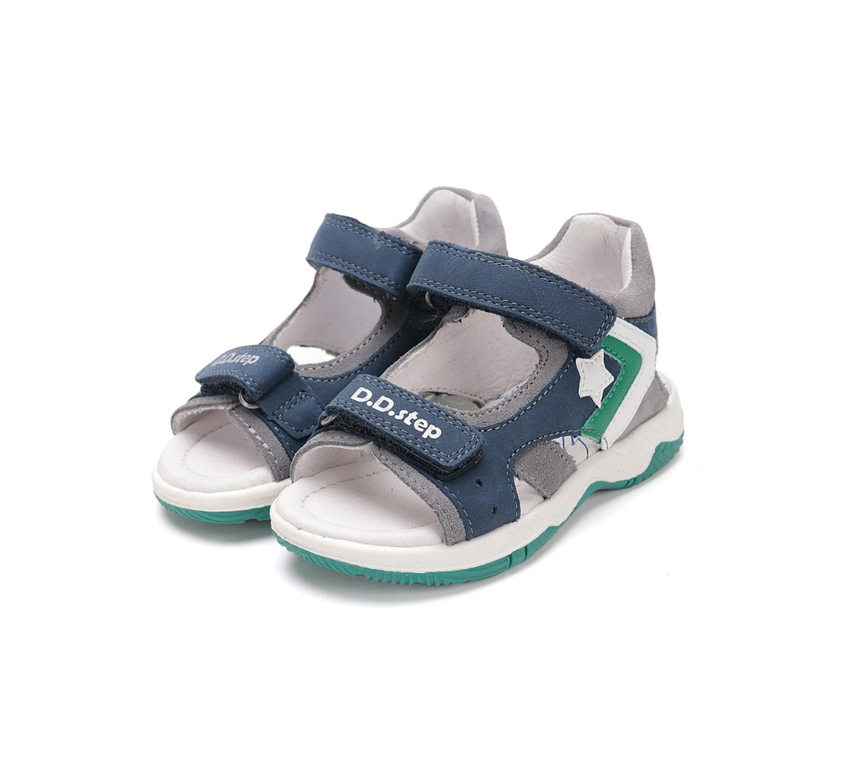 D.D.Step sandale baieti 25-30 Bermuda Blue cu stea Imagine principală a produsului