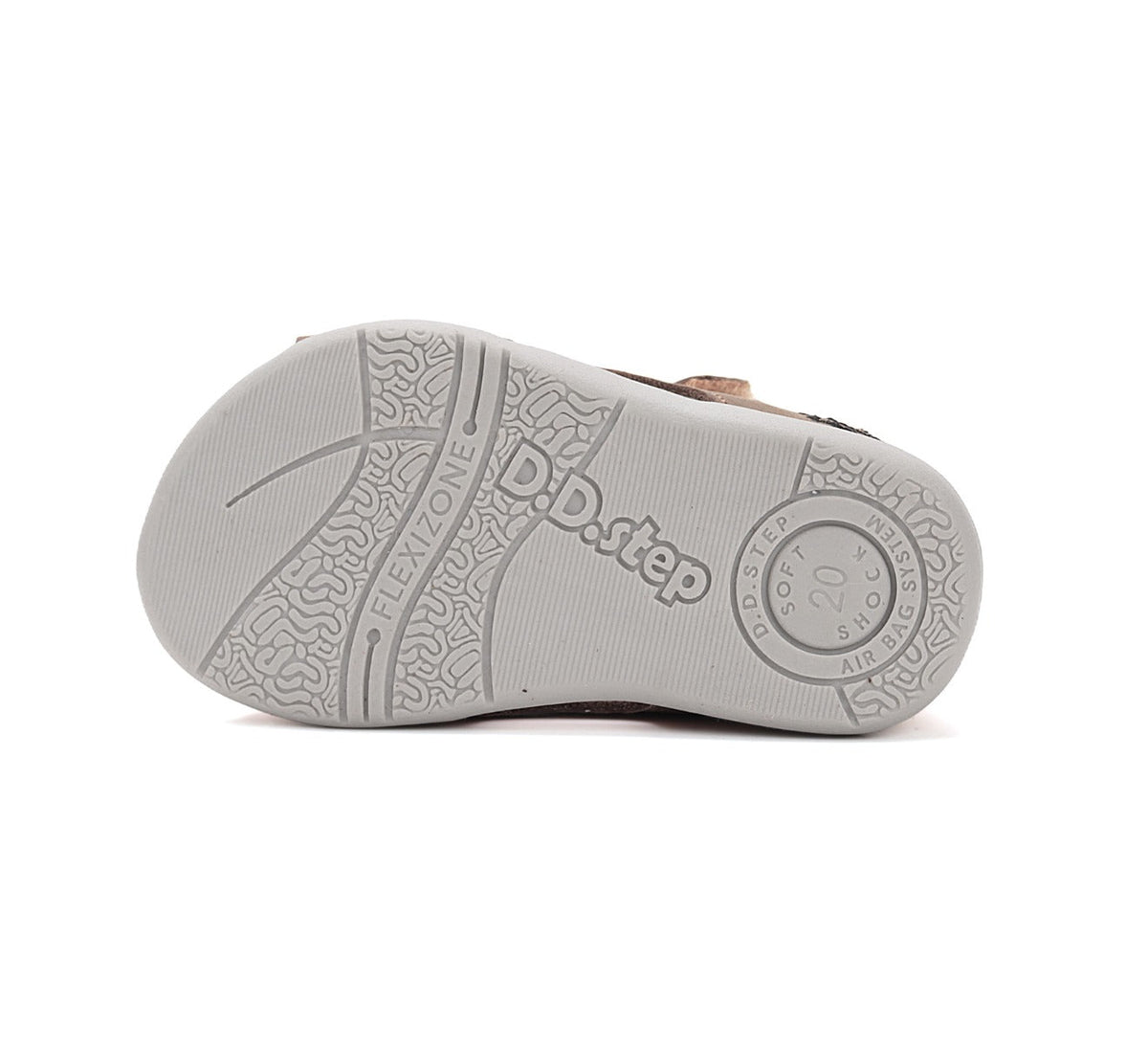 D.D.Step sandale baieti 19-24 Chocolate cu excavator