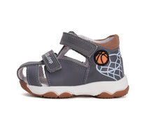 D.D.Step sandale baieti 20-25 Dark Grey cu minge baschet