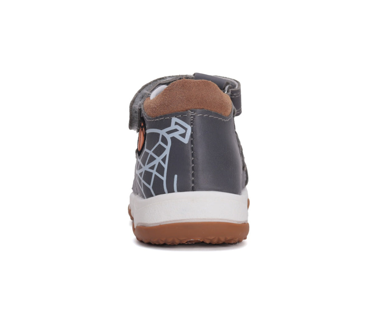 D.D.Step sandale baieti 20-25 Dark Grey cu minge baschet