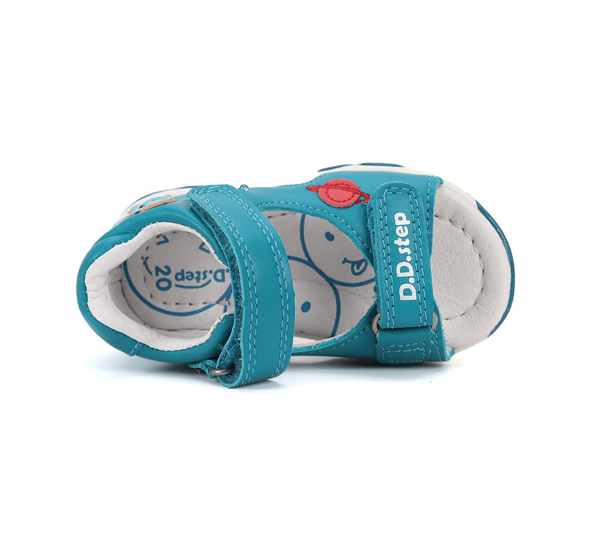 D.D.Step sandale baieti cu LED 26-31 Bermuda Blue cu naveta