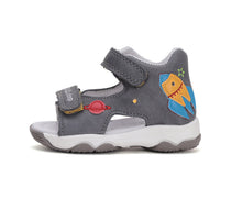 D.D.Step sandale baieti cu LED 20-25 Dark Grey cu naveta