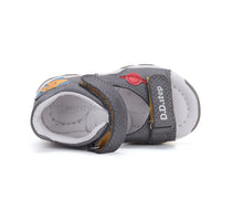 D.D.Step sandale baieti cu LED 20-25 Dark Grey cu naveta