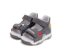 D.D.Step sandale baieti cu LED 20-25 Dark Grey cu naveta