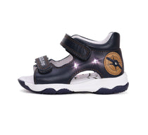 D.D.Step sandale baieti cu LED 26-31 Royal Blue cu busola