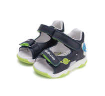 D.D.Step sandale baieti cu LED 20-25 Royal Blue cu naveta