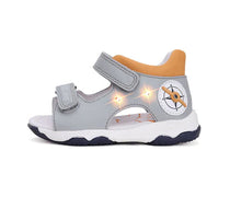 D.D.Step sandale baieti cu LED 20-25 Grey cu busola