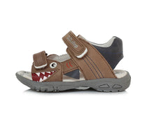 D.D.Step sandale baieti cu scai 25-30, Chocolate crocodil