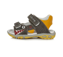 D.D.Step sandale baieti cu scai 25-30, Dark Grey crocodil