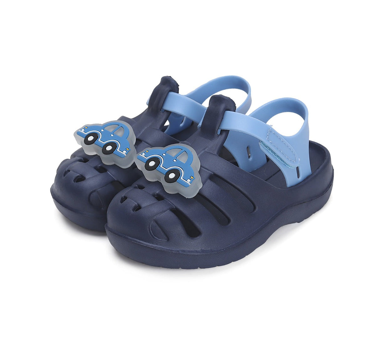 D.D.Step sandale baieti din cauciuc cu LED 26-31, Royal Blue masinuta Imagine principală a produsului