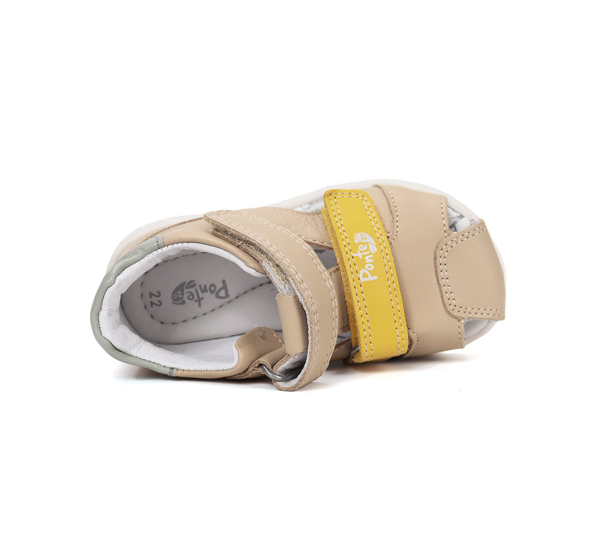 D.D.Step sandale baieti Ponte20 supinati 28-33 Cream cu galben