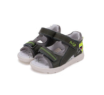 D.D.Step sandale baieti Ponte20 supinati 22-27 Dark Grey cu rechin