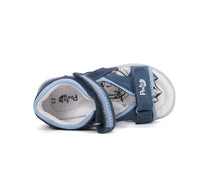 D.D.Step sandale baieti Ponte20 supinati 22-27 Royal Blue cu albastru deschis
