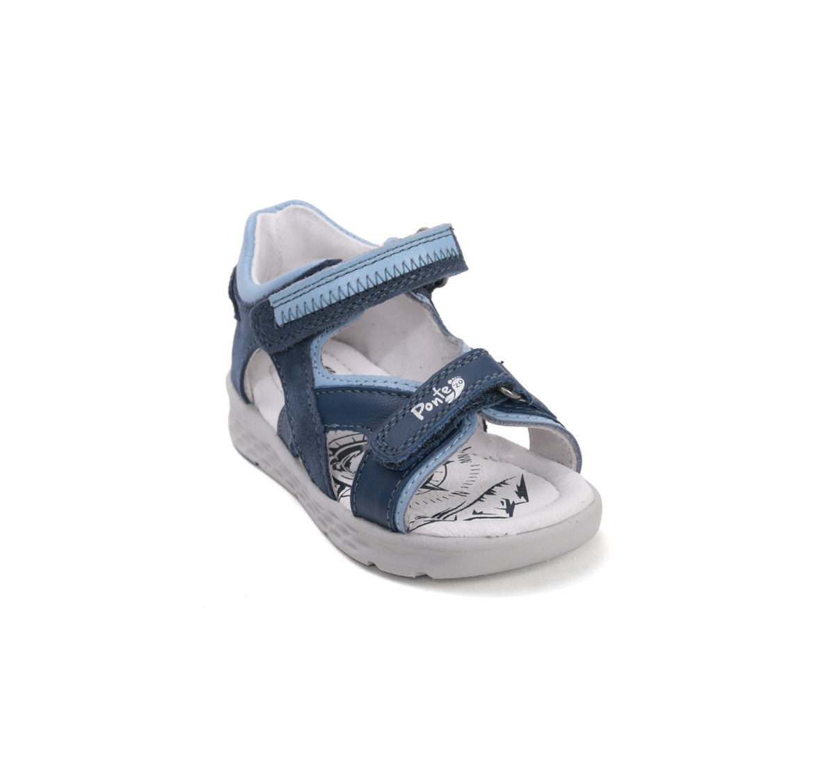 D.D.Step sandale baieti Ponte20 supinati 22-27 Royal Blue cu albastru deschis