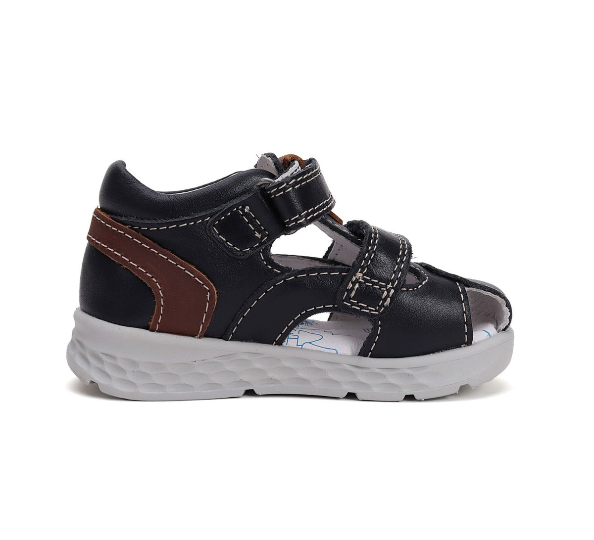 D.D.Step sandale baieti Ponte20 supinati 22-27 Royal Blue cu maro