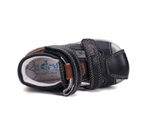 D.D.Step sandale baieti Ponte20 supinati 28-33 Royal Blue cu maro