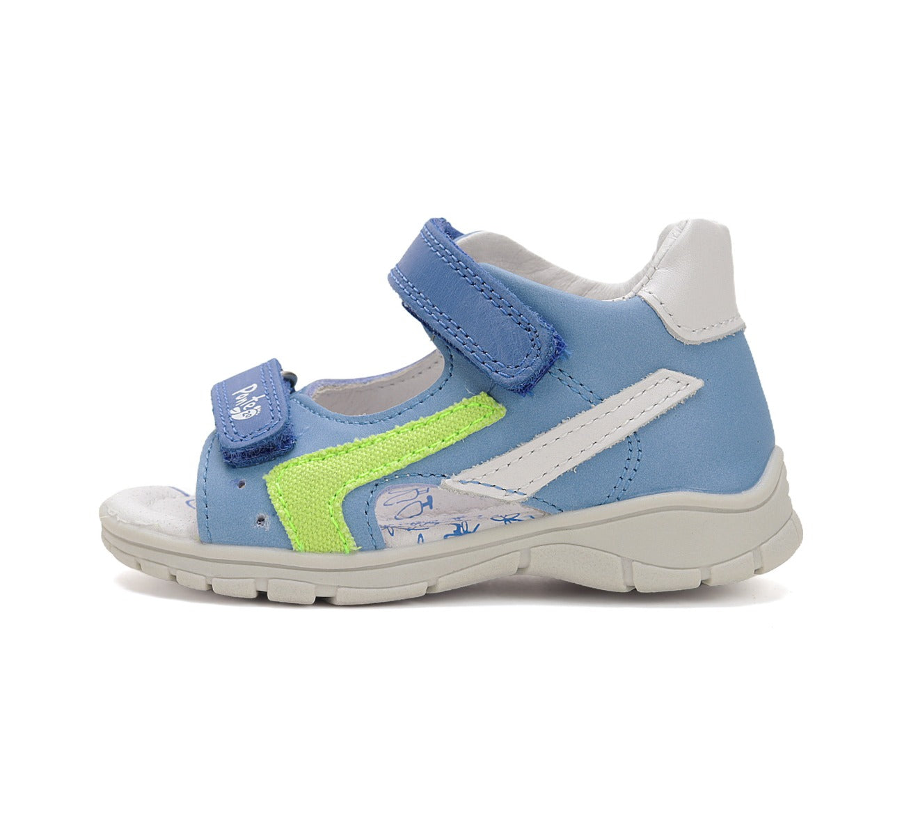 D.D.Step sandale baieti Ponte20 supinati 28-33 Sky Blue cu verde Imagine secundară a produsului
