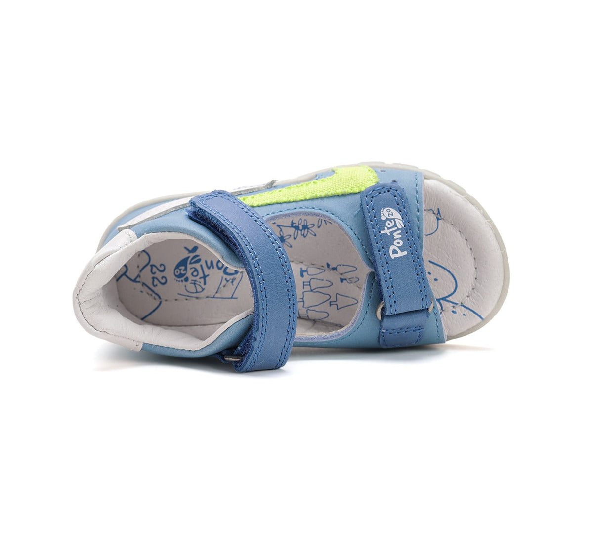 D.D.Step sandale baieti Ponte20 supinati 22-27  Sky Blue cu limev