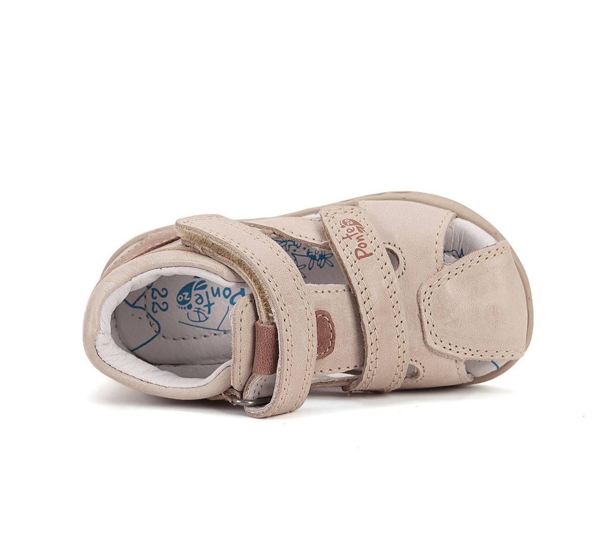 D.D.Step sandale baieti Ponte20 supinati 28-33 Cream cu maro