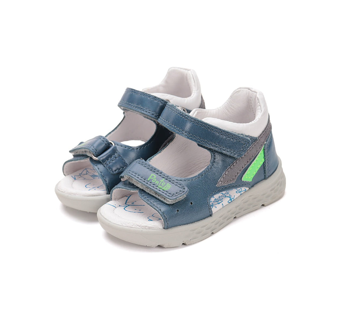 D.D.Step sandale baieti Ponte20 supinati 28-33  Royal Blue cu verde Imagine principală a produsului