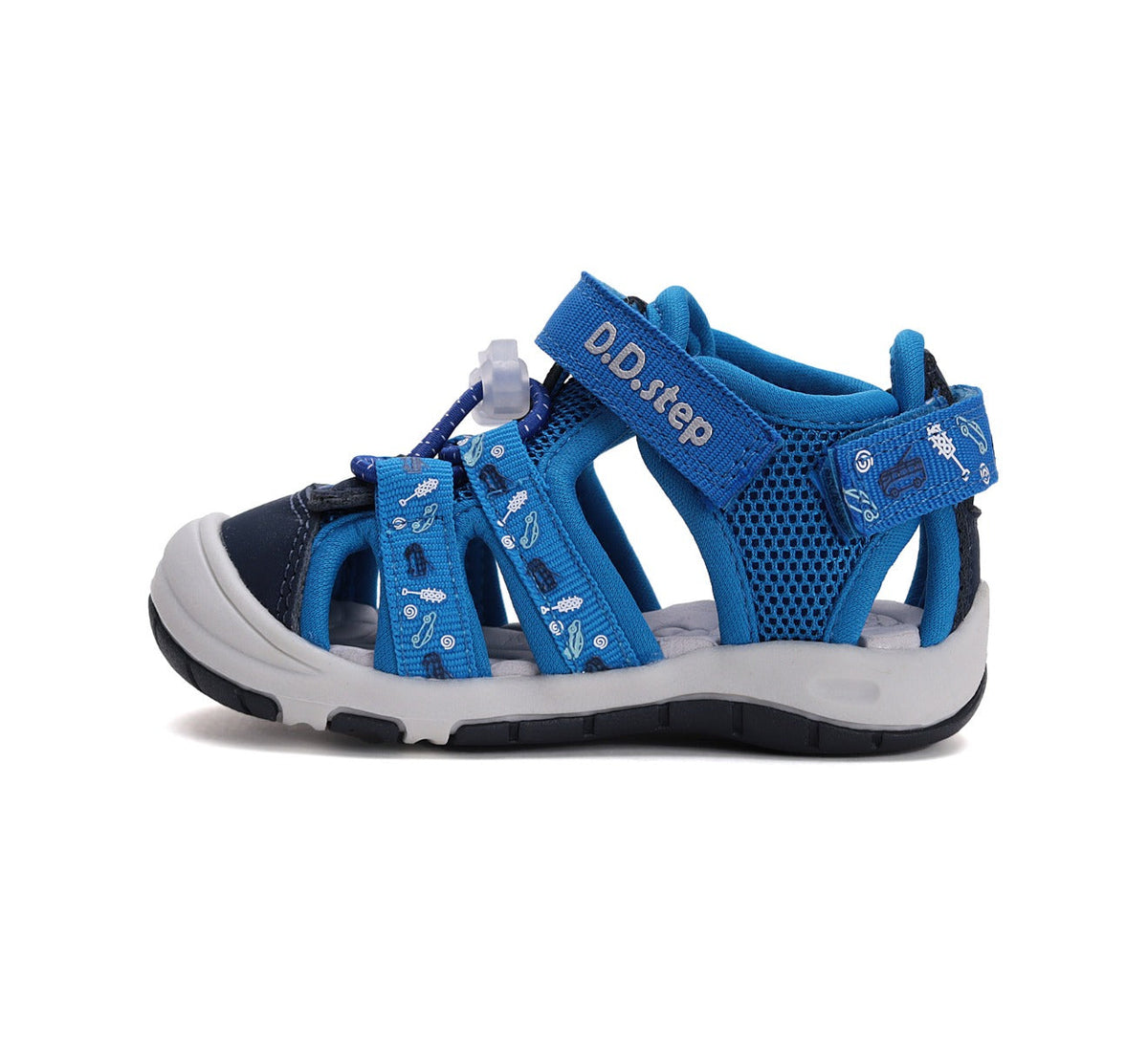 D.D.Step sandale baieti "Quick Dry" 26-31 Bermuda Blue cu masina