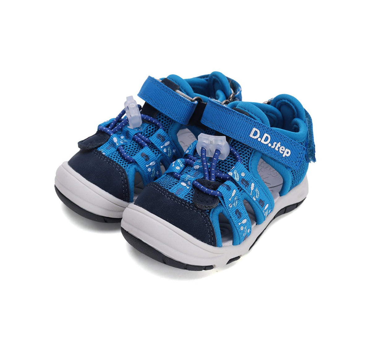 D.D.Step sandale baieti "Quick Dry" 26-31 Bermuda Blue cu masina