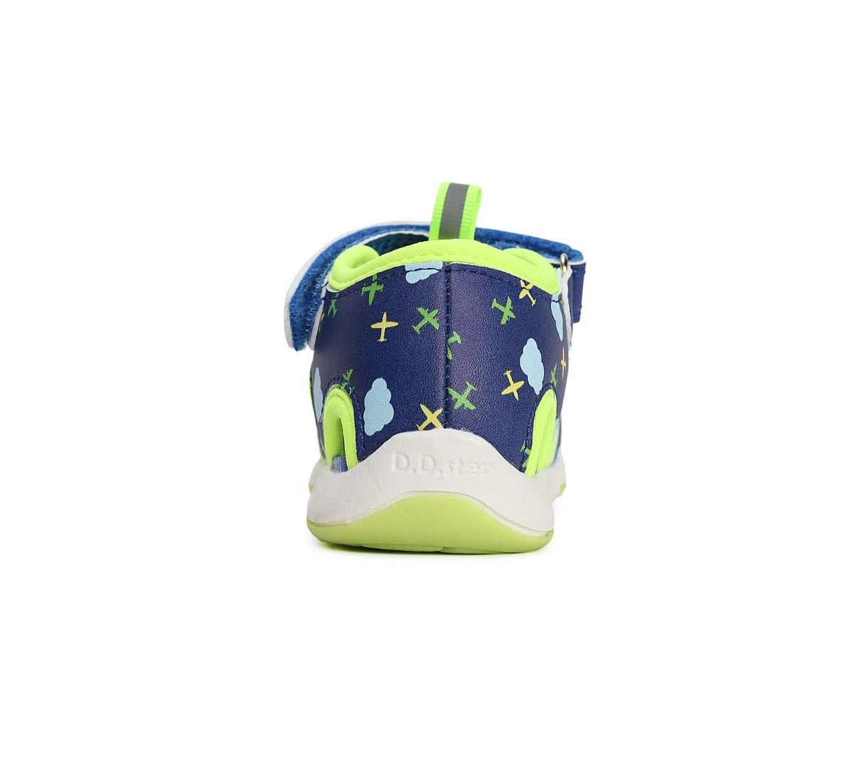 D.D.Step sandale baieti "Quick Dry" 26-31 Calypso Sky cu avioane