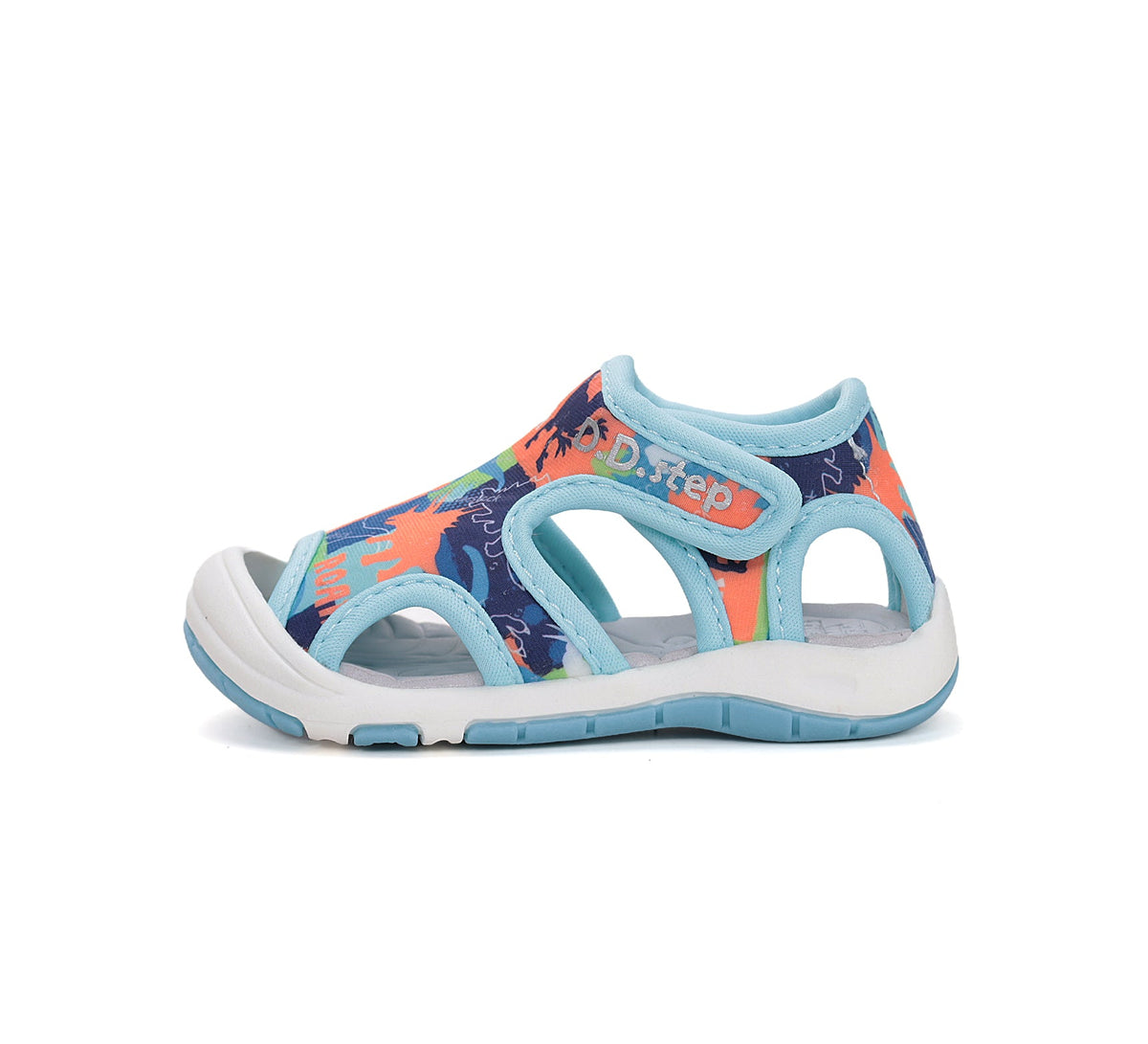 D.D.Step sandale baieti "Quick Dry" 20-31 Aero Blue cu dino
