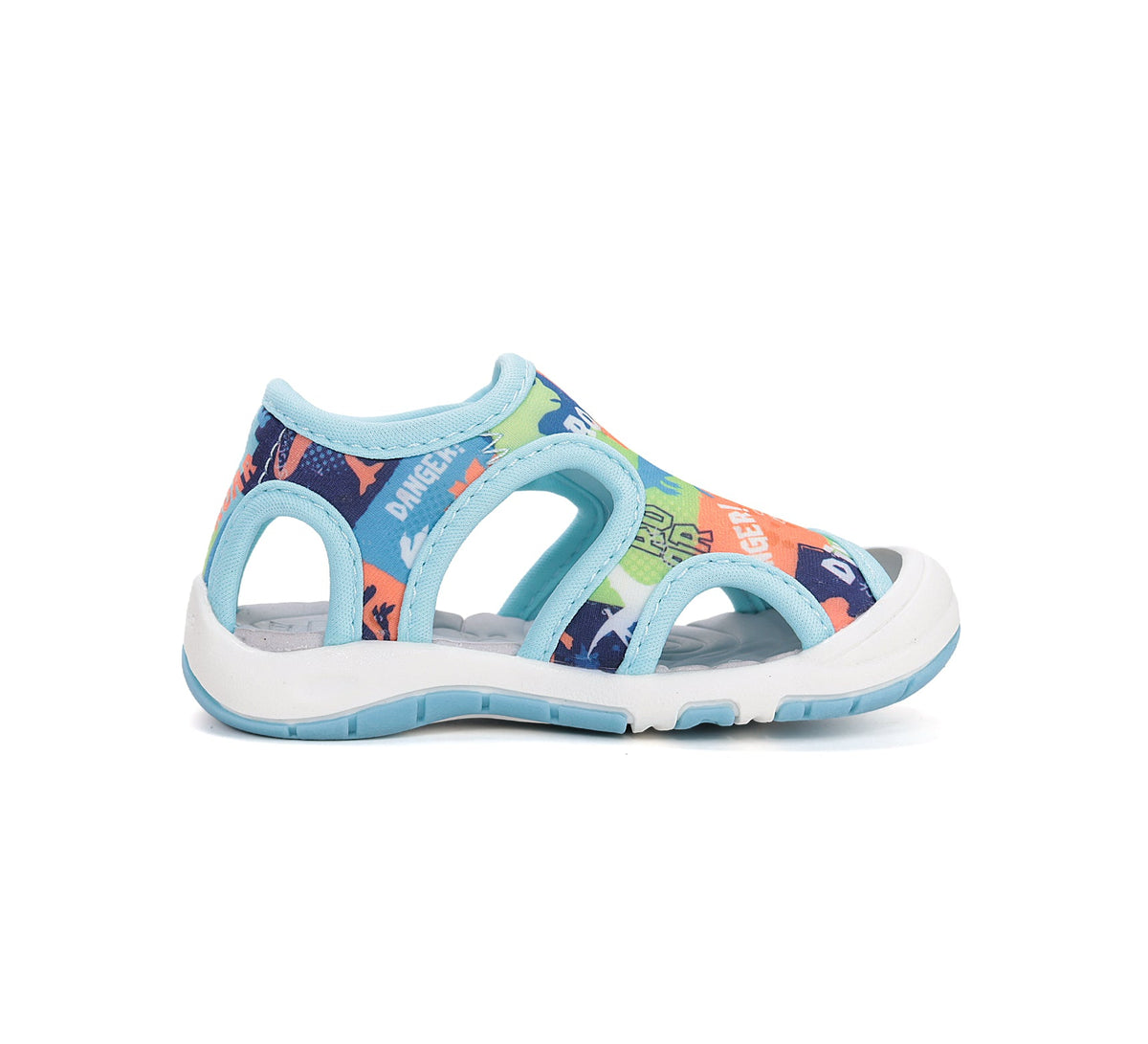 D.D.Step sandale baieti "Quick Dry" 20-31 Aero Blue cu dino