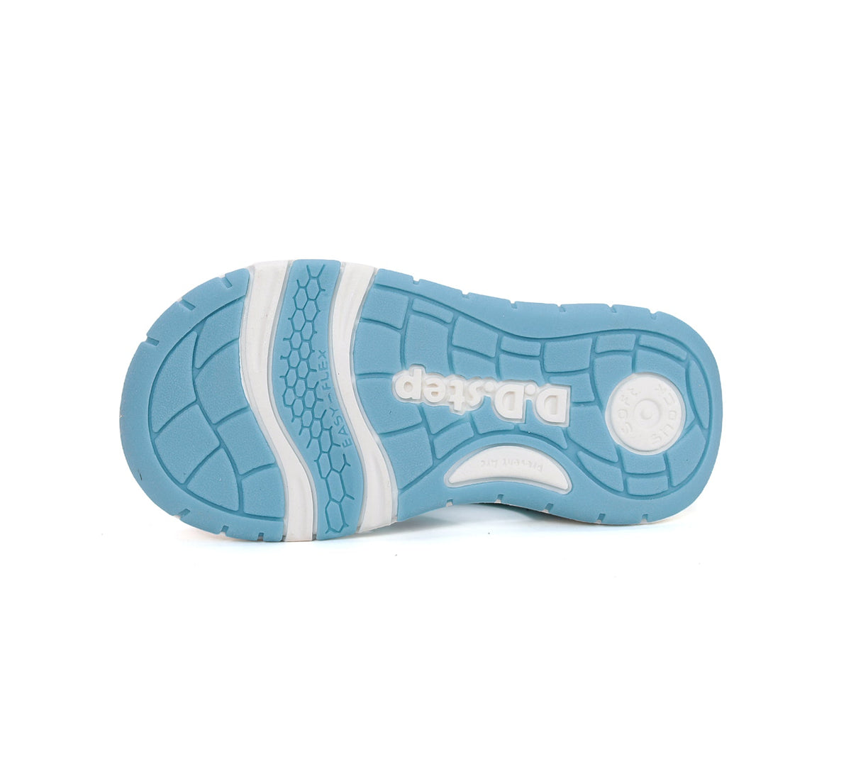 D.D.Step sandale baieti "Quick Dry" 20-31 Aero Blue cu dino