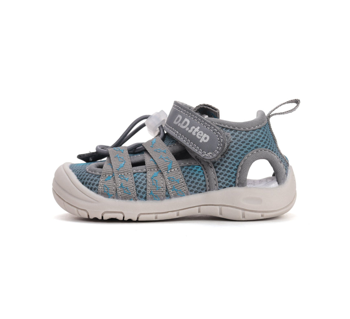 D.D.Step sandale baieti "Quick Dry" 20-31 Marine Grey cu pesti