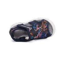 D.D.Step sandale baieti "Quick Dry" 26-31 Black cu desen