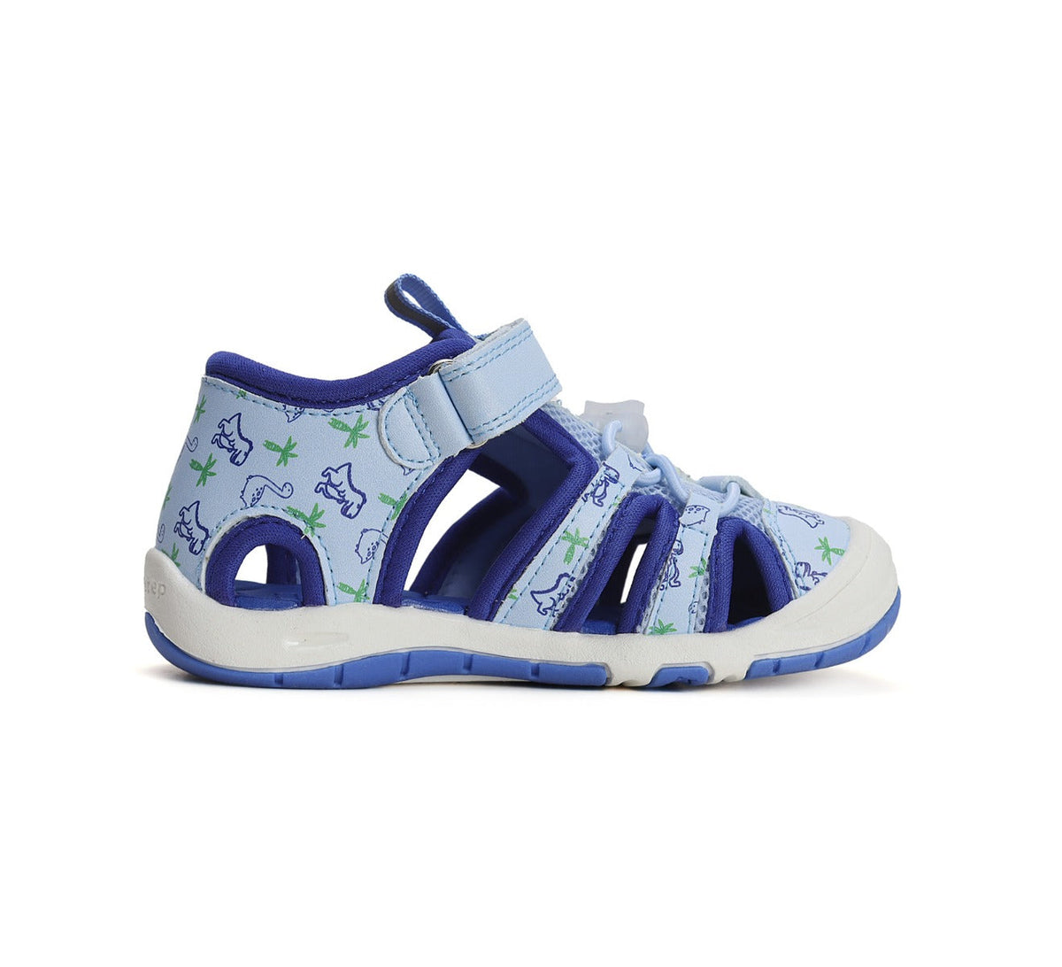 D.D.Step sandale baieti "Quick Dry" 26-31 Sky Blue cu dino