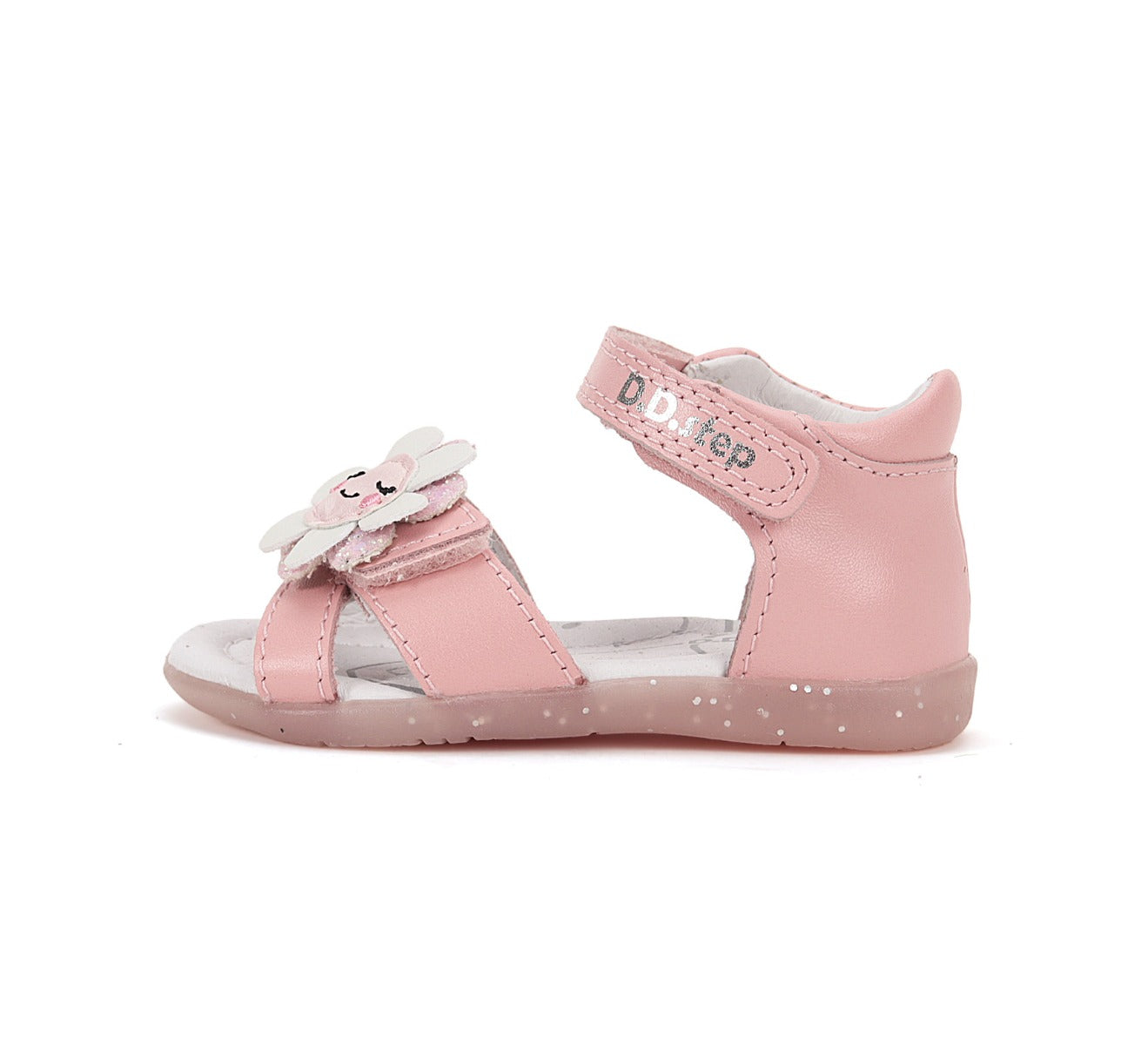 D.D.Step sandale fete 25-30 Baby Pink cu floare Imagine secundară a produsului