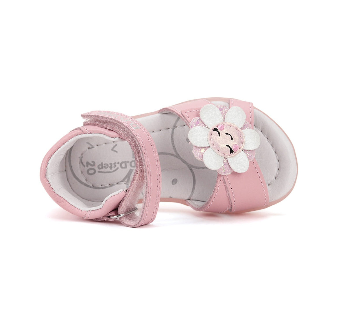 D.D.Step sandale fete 19-24 Baby Pink cu floare