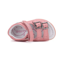 D.D.Step sandale fete 19-24 Daisy Pink cu flori