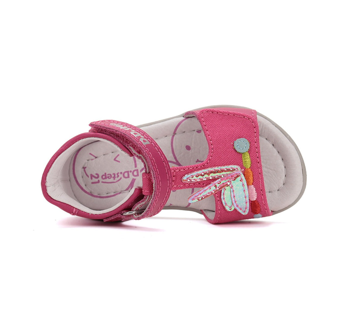 D.D.Step sandale fete 19-24 Dark Pink cu iepuras