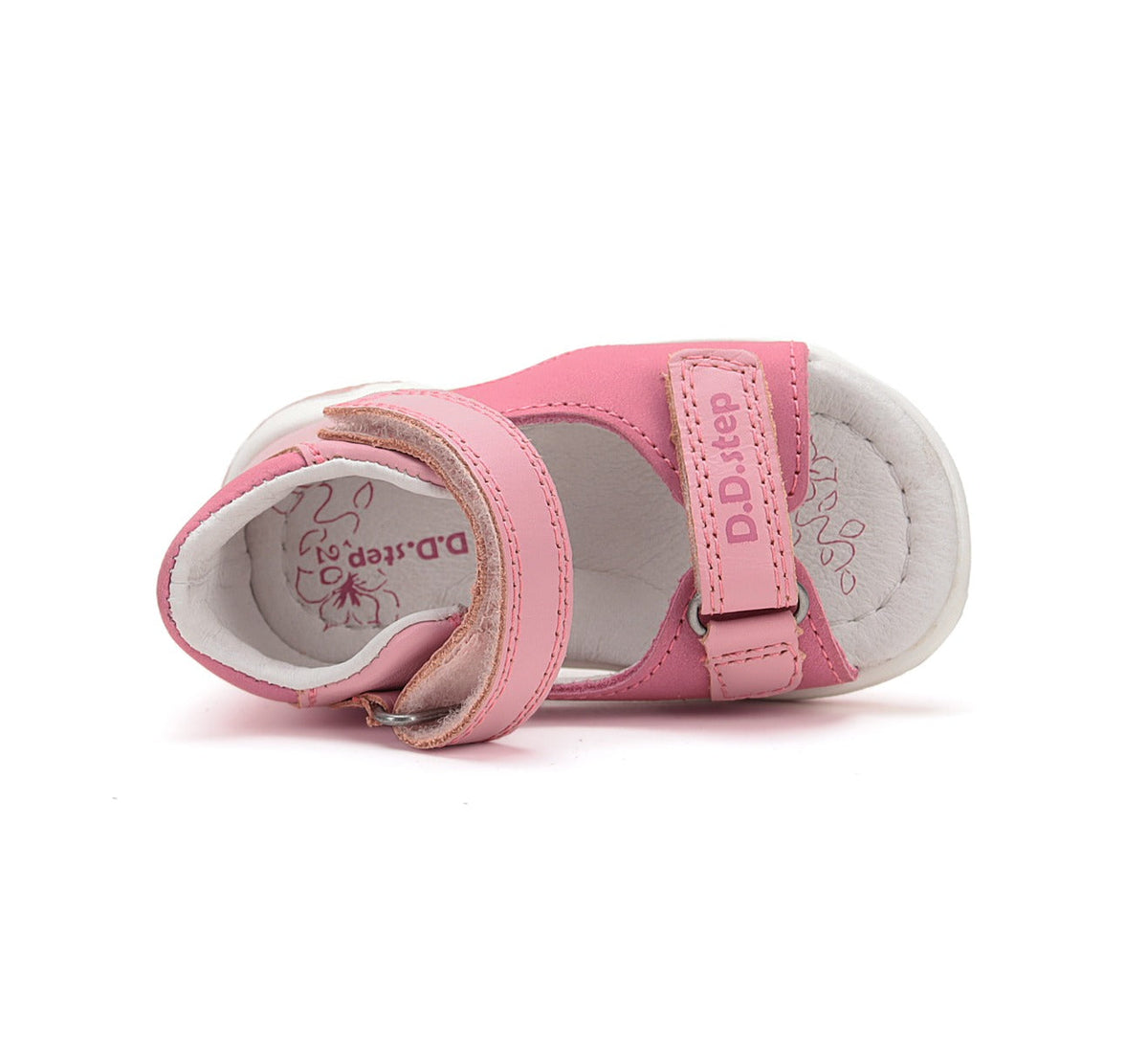 D.D.Step sandale fete 19-24 Dark Pink cu roz