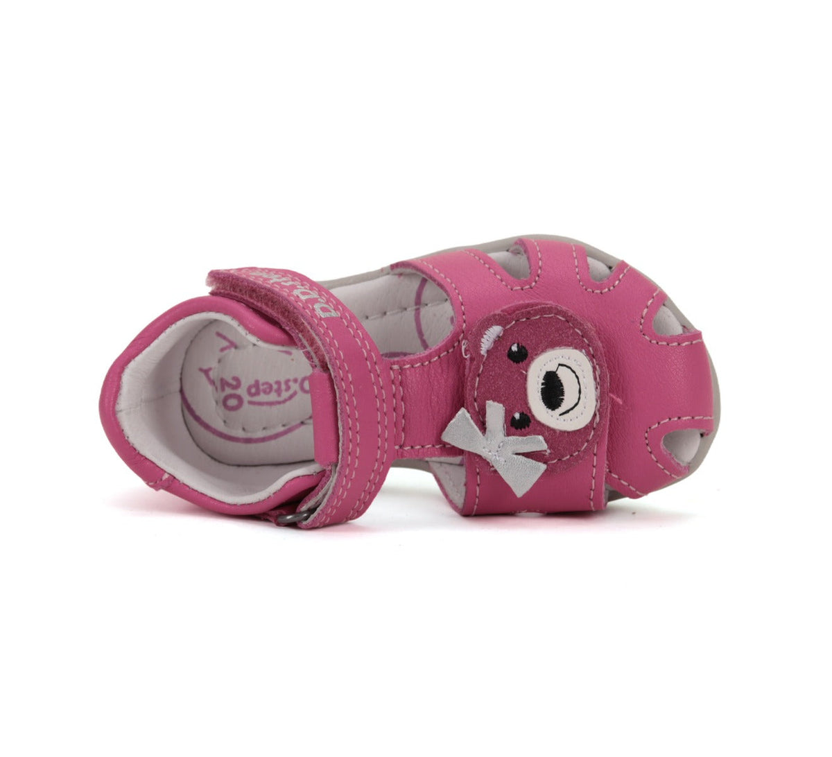 D.D.Step sandale fete 19-24 Dark Pink cu ursulet