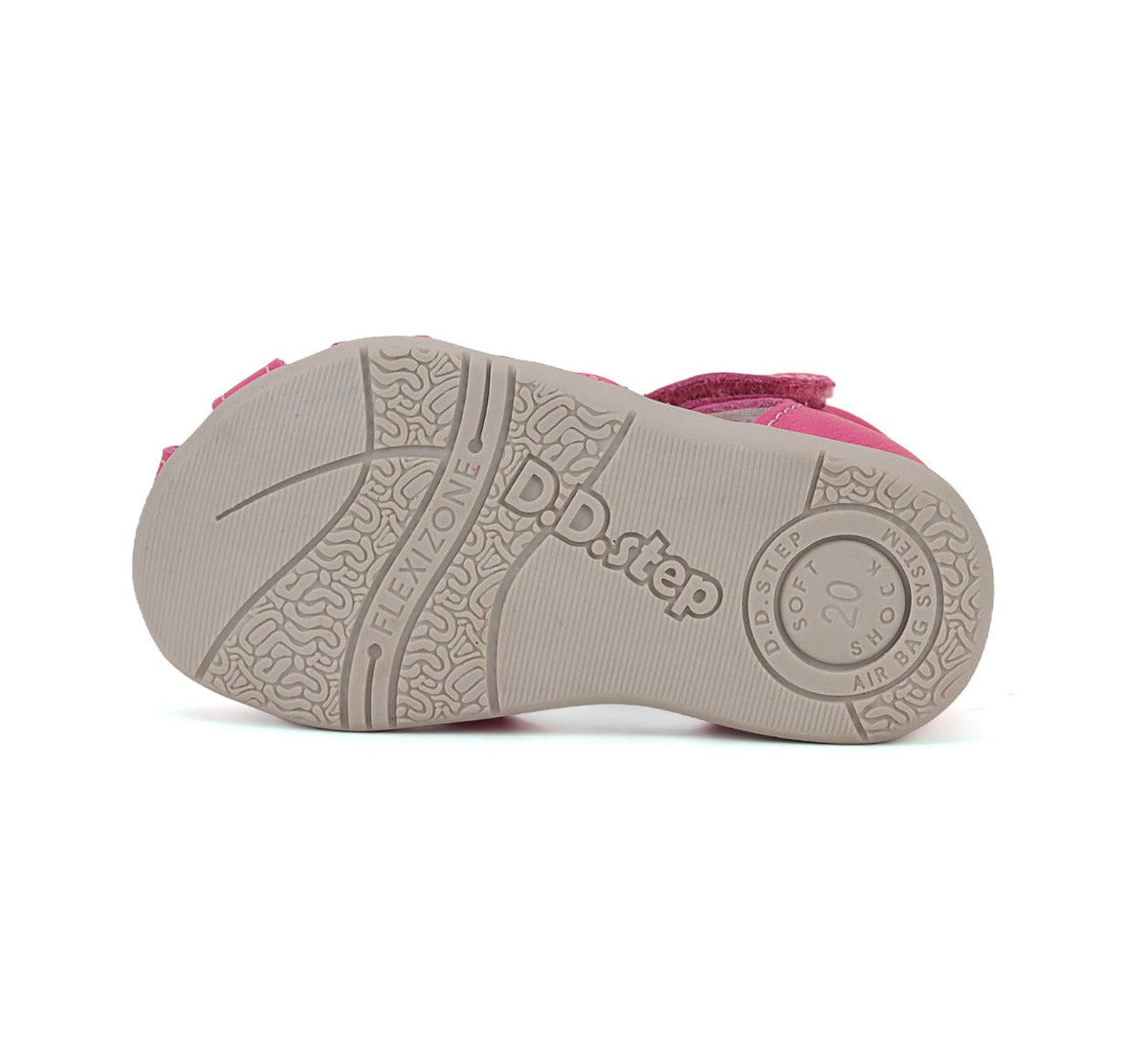 D.D.Step sandale fete 19-24 Dark Pink cu ursulet