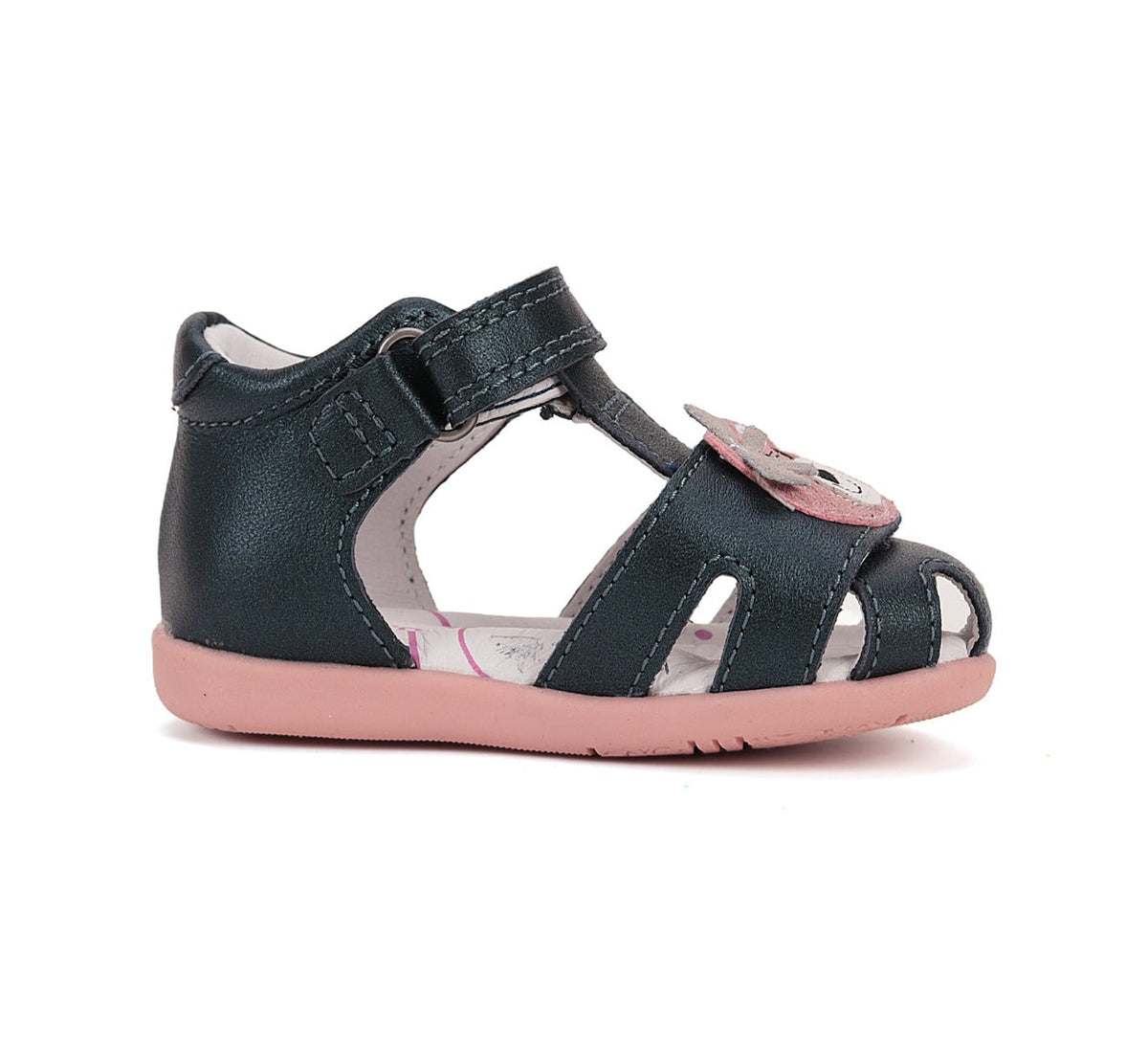 D.D.Step sandale fete 19-24 Royal Blue cu ursulet