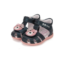 D.D.Step sandale fete 19-24 Royal Blue cu ursulet
