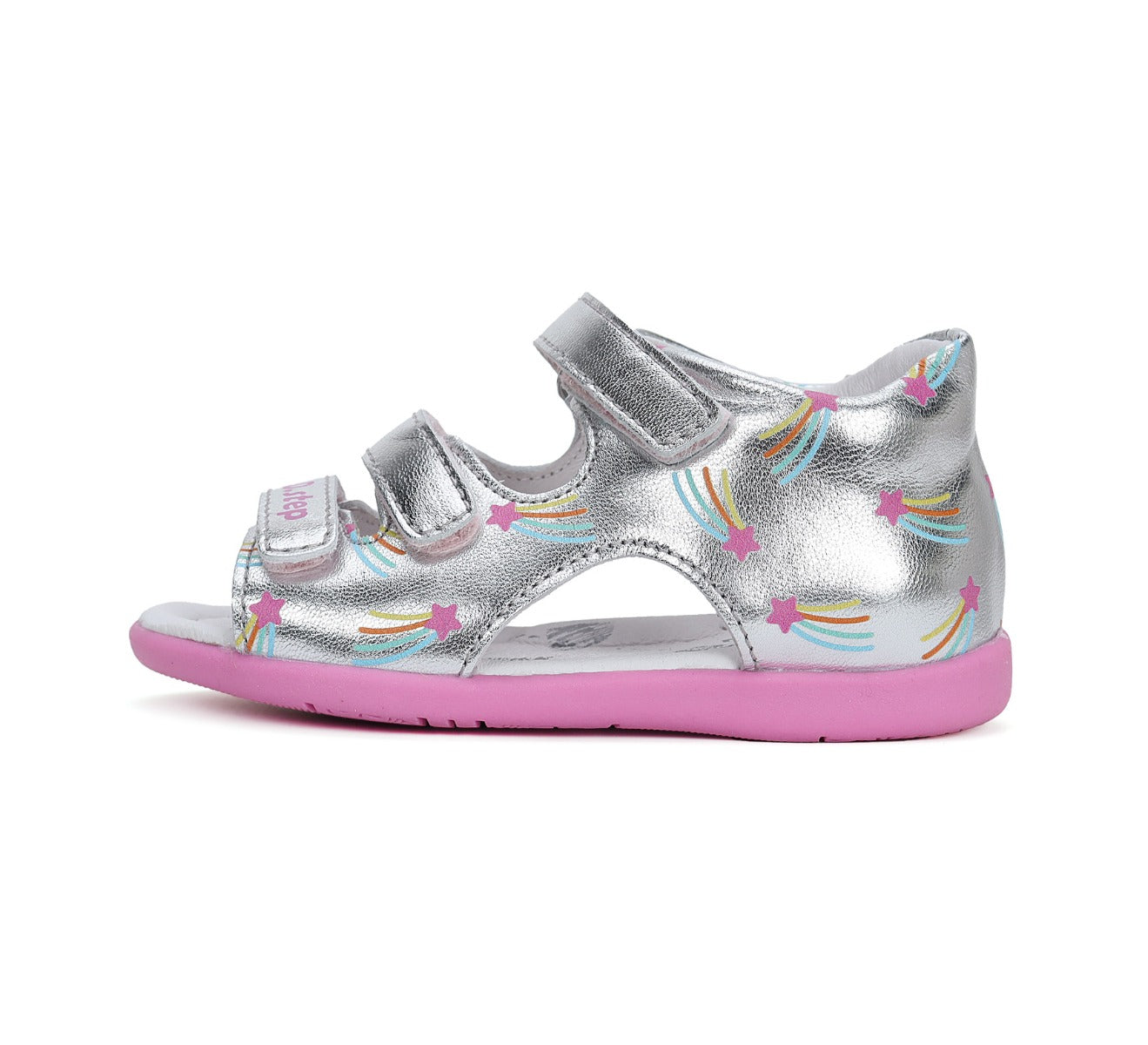 D.D.Step sandale fete 19-24, Silver cu comete Imagine secundară a produsului