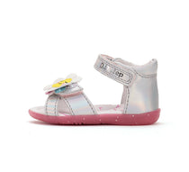 D.D.Step sandale fete 19-24 Silver cu floare